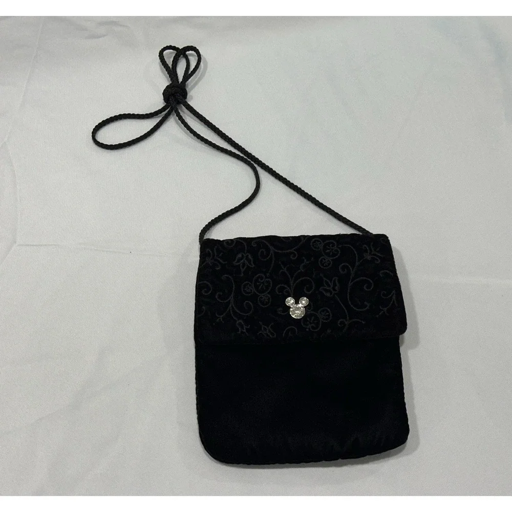 Black Disney Store Purse With Mickey‎ Mouse Accent EUC